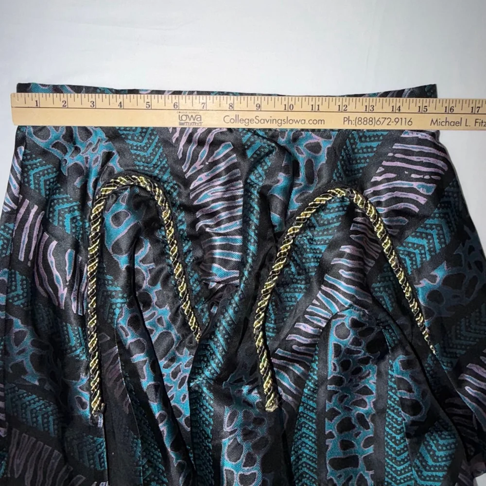 Endless Rose Mixed Animal Print Flared Mini Skirt Gold Rope Swag Size L Festival - Picture 4 of 9
